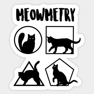 Meowmetry - Funny Cat Geometry Sticker